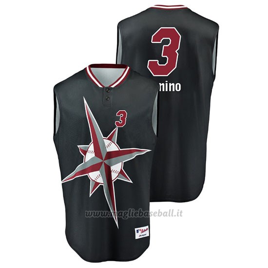 Maglia Baseball Uomo Seattle Mariners Mike Zunino Throwback Turn Ahead The Clock Nero